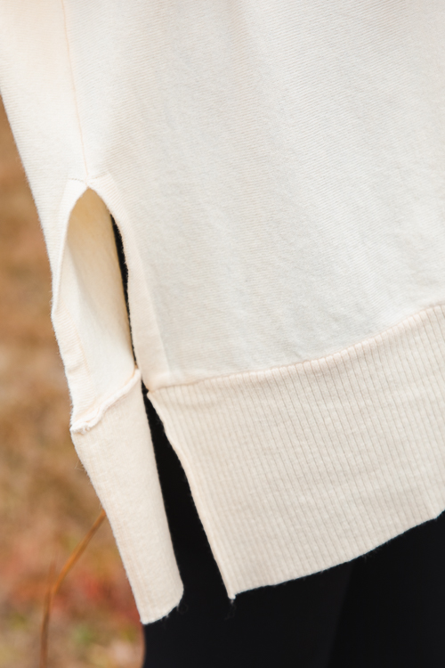 Dolman Tunic Sweater, Ivory
