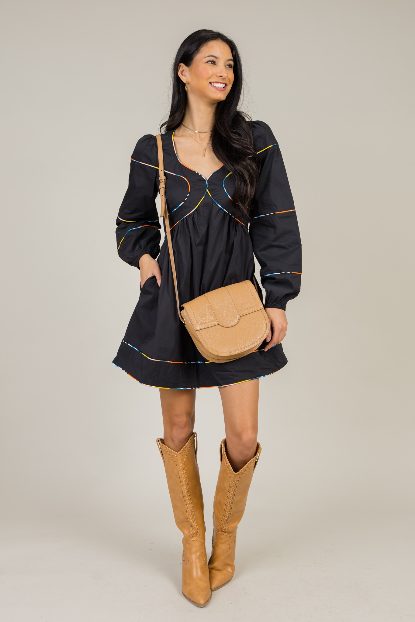 Piping Hot Dress, Black - 1217-17p.jpg