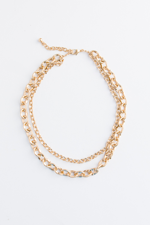 2 Size Chain Layer Necklace