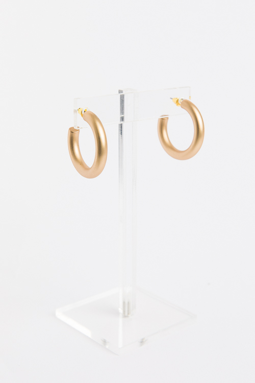 Matte Gold Hoops New Arrivals The Blue Door Boutique