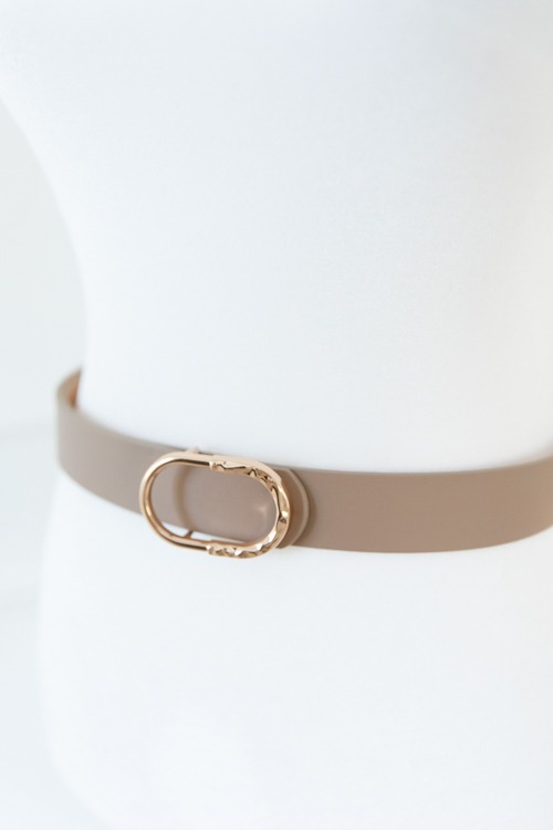 Half Hammered Buckle Belt, Taupe - 2K9A1660.jpg