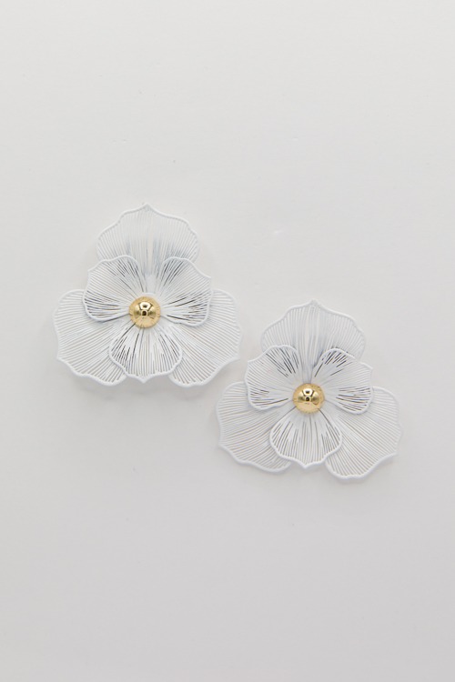 Petal & Gold Bud Earrings, White - 2K9A5198-Edit.jpg