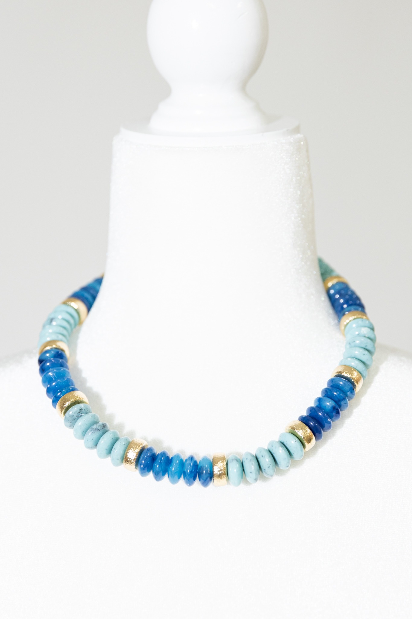 Stone & Textured Necklace, Turquoise - 4K7A0293.jpg
