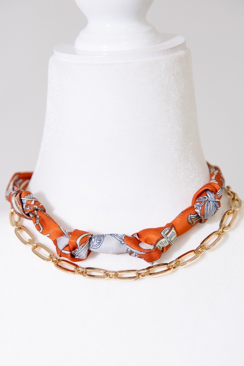 Samantha Scarf Necklace, Orange - 4K7A0495.jpg