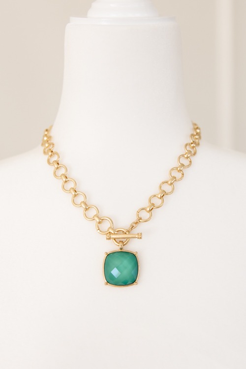 Gemma Stone Necklace, Lt. Green - 4K7A2040.jpg