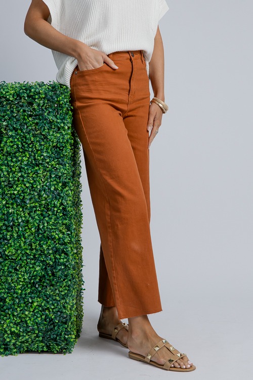 Raw Hem Wide Leg Pants, Brick - 4K7A2206h.jpg