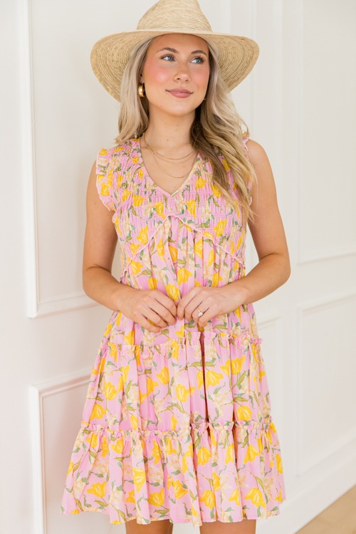Daffodil Smock Dress, Pink/Yellow - 4K7A2289.jpg