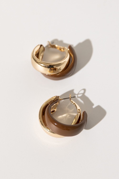 Double Up Earrings, Brown - 4K7A2852.jpg