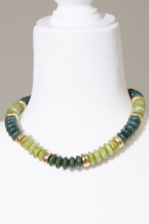 Stone & Textured Necklace, Olive - 4K7A2893.jpg