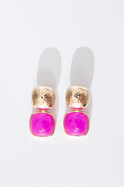 Bold Gemstone Earring, Fuchsia - 4K7A4402.jpg