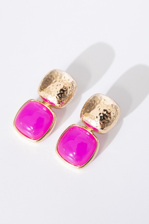 Bold Gemstone Earring, Fuchsia - 4K7A4403.jpg