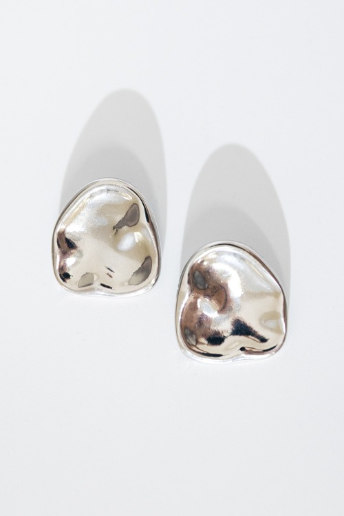 Statement Stone Earrings, Silver - 4K7A4419.jpg