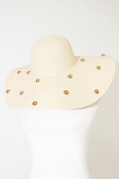 Studded Floppy Hat, Tan - 4K7A4444.jpg