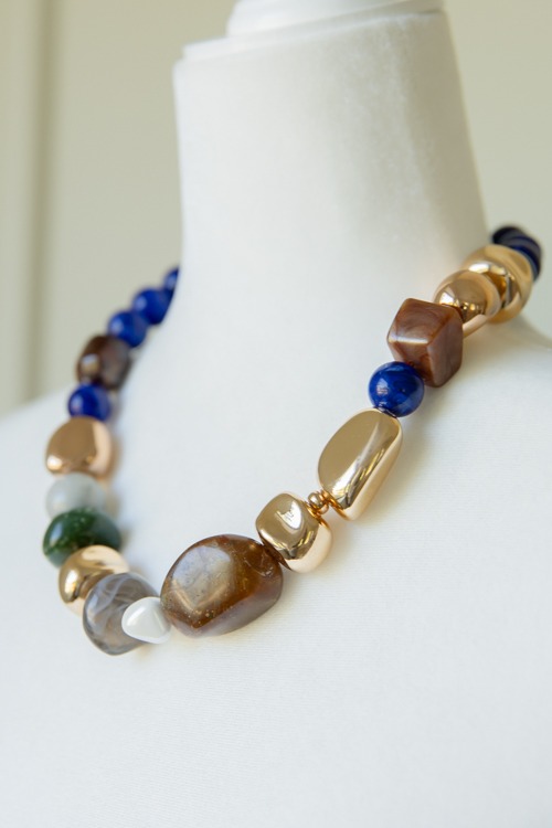 Mix & Match Stone Necklace, Navy - 4K7A6803.jpg