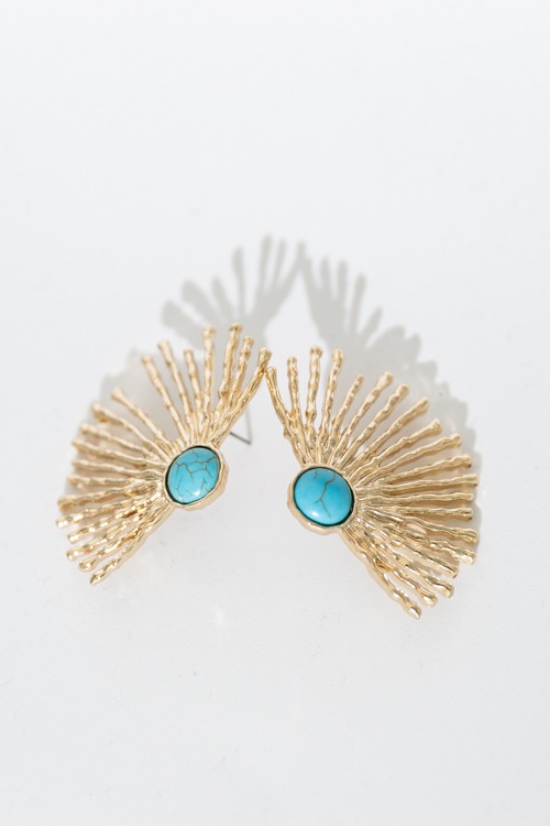 Half Sunburst Earring, Turquoise - 4K7A9826.jpg