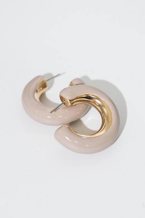 Color Coated Chunky Hoops, Taup - 4K7A9830.jpg