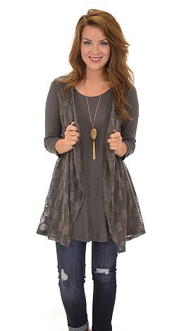 Vest in Town Frock, Charcoal