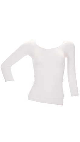 Famous 3/4 Sleeve Top, White