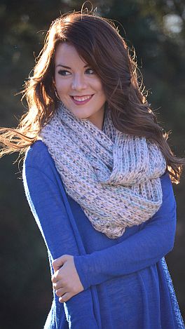 Blue Shimmer Sweater Scarf