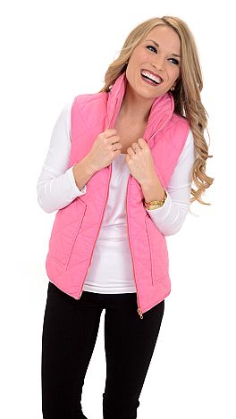 Puffer Vest, Pink