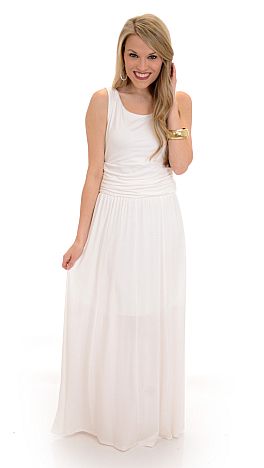Double Layer Knit Maxi, Off White