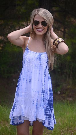 Dye-alogue Dress, Blue