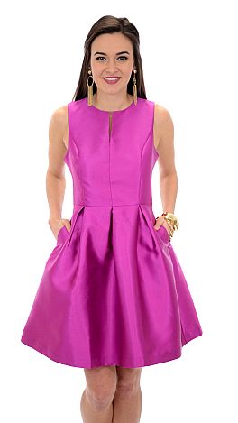 Magenta Fit and Flare Dress