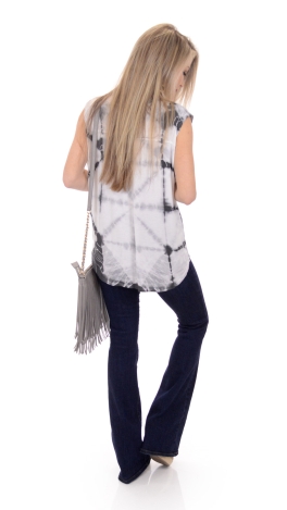 Hype Hippie Top, Charcoal
