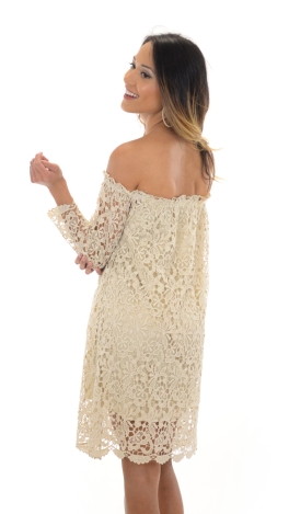 All About That Lace Dress, Cream
