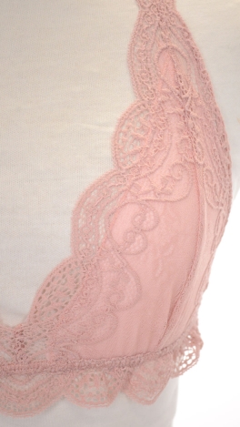 Crochet Lace Bralette, Rose Lat