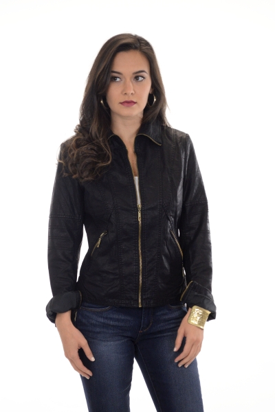Carly Faux Leather Jacket