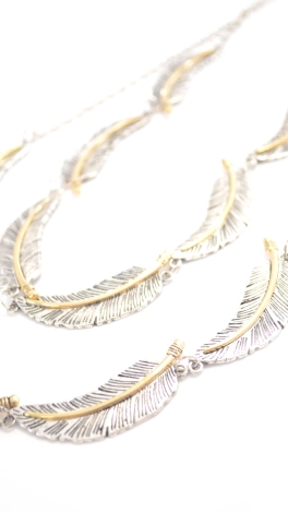 Duo Feathers Necklace