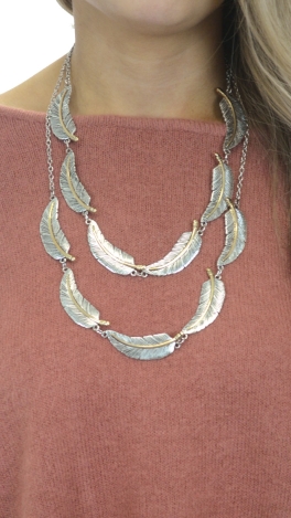 Duo Feathers Necklace