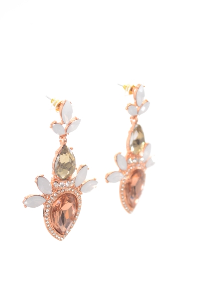 Copper Rhinestone Earring