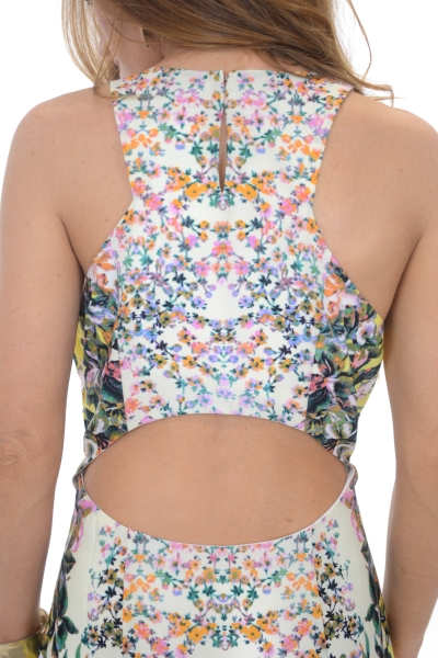Robe Cocktail Max Studio Leon Max - Taille M - Motif Floral - Pour Soirée Ou été