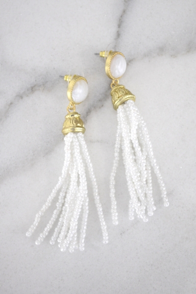 Be Our Guest Earring, White
