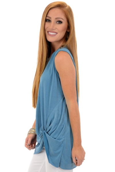Side Knot Tank, Teal