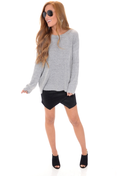 Cider Sippin Sweater, Grey