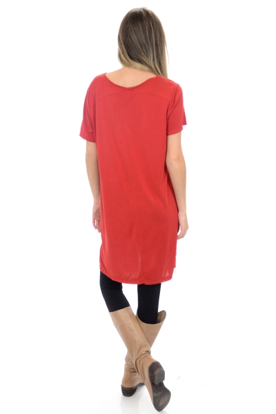 Maggie T-Shirt Dress, Red