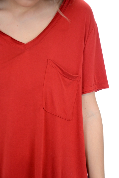 Maggie T-Shirt Dress, Red