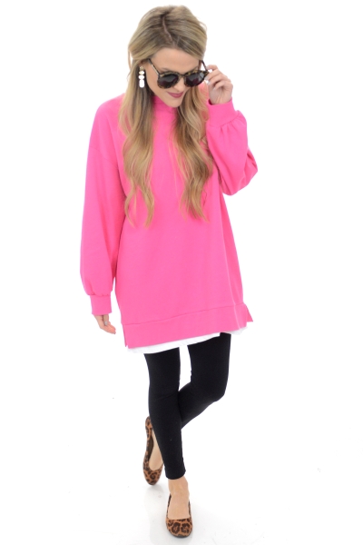 Layered Up Sweatshirt, Pink