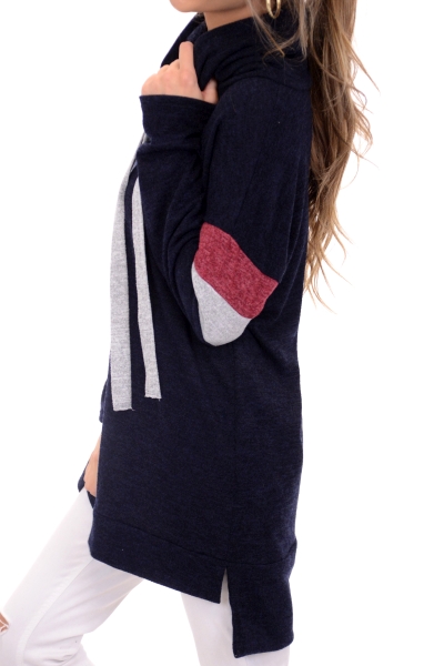 Colorblock Pullover, Navy