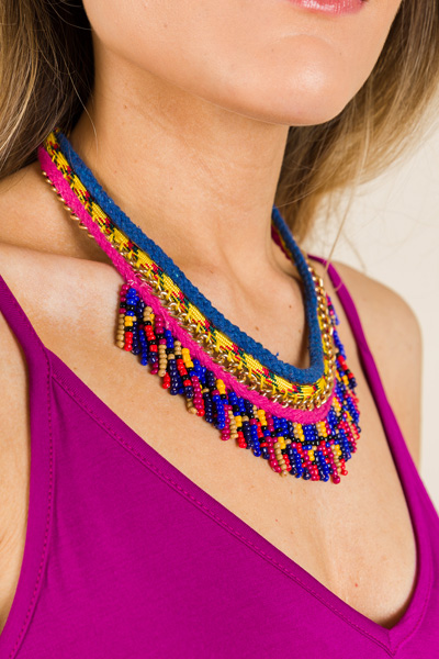 Threaded Seed Bead Necklace