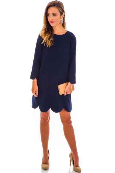 Floating on a Cloud Dress, Navy