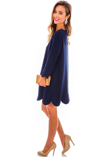 Floating on a Cloud Dress, Navy