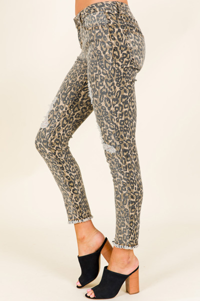 Distressed Cheetah Pants