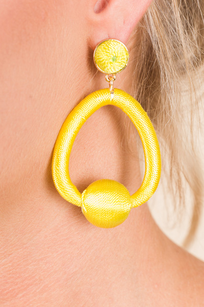Trapeze Earring, Yellow