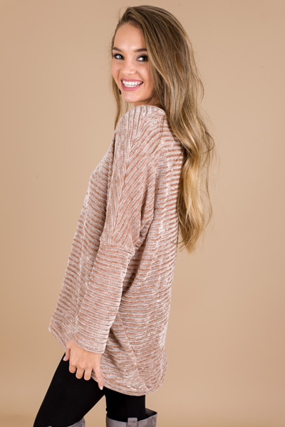 Chenille Rows Sweater