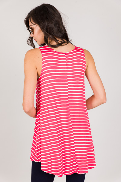 The Best Thing Tunic, Coral Stripe