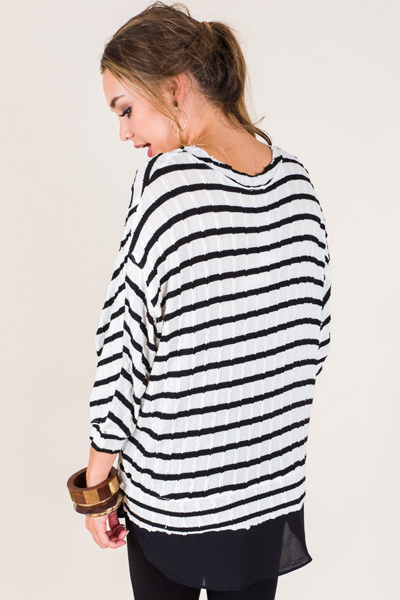 Everything Striped Top, Black